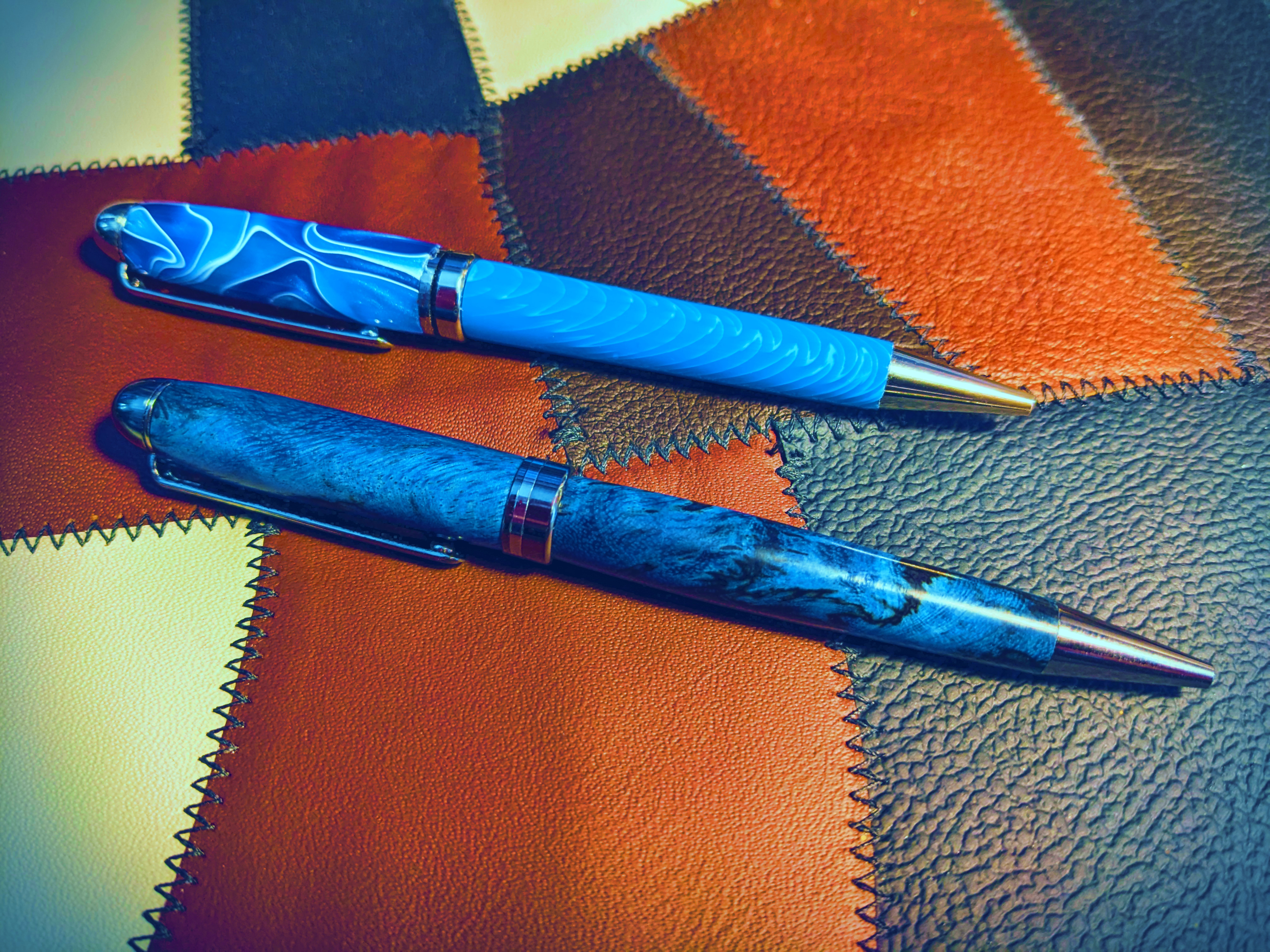 Pair of blue Euro Sty;e