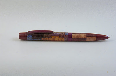 Patch work wooden pen