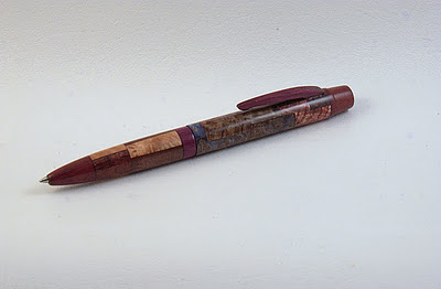 Patch work wooden pen