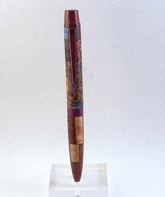 Patch work wooden pen