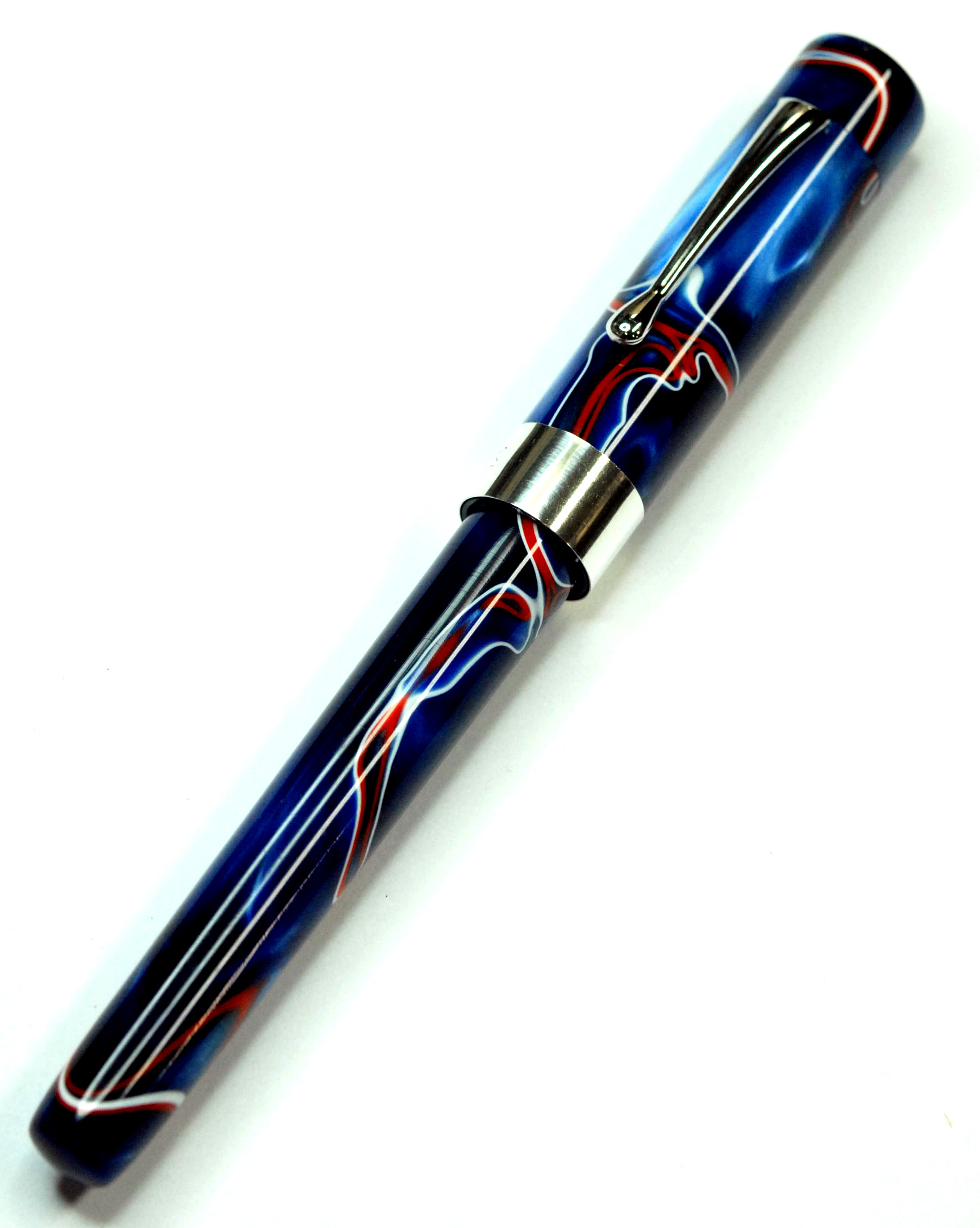 Patriotic Swirl Custom Fountain Pen