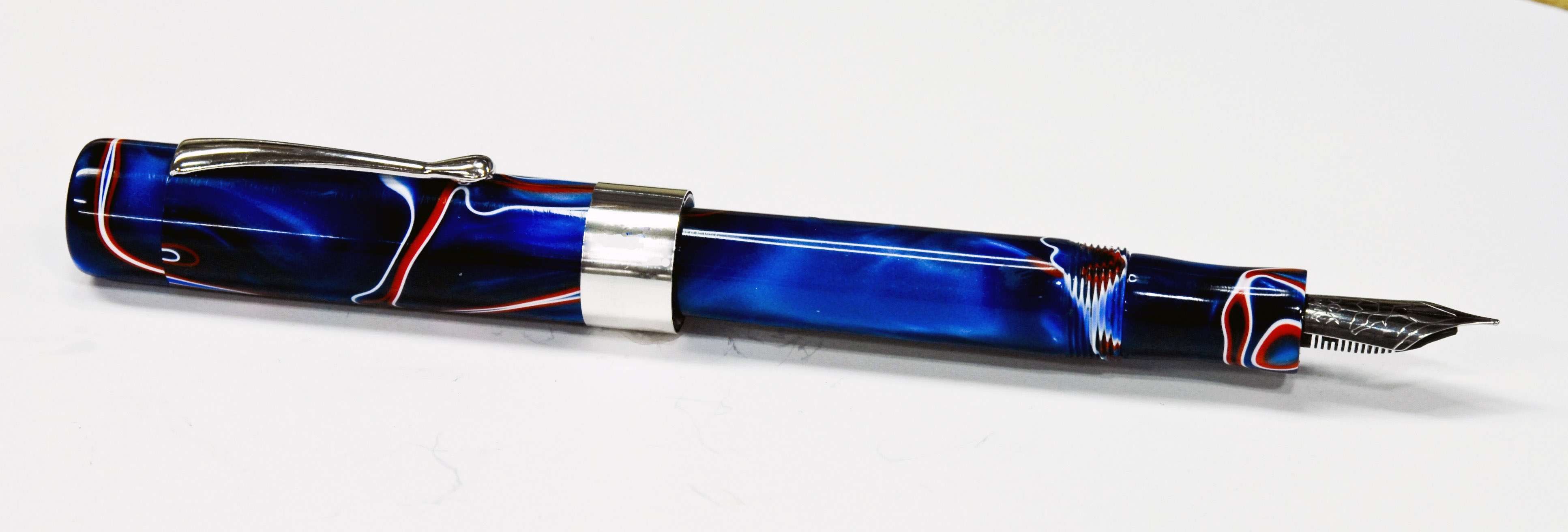 Patriotic Swirl Custom Fountain Pen