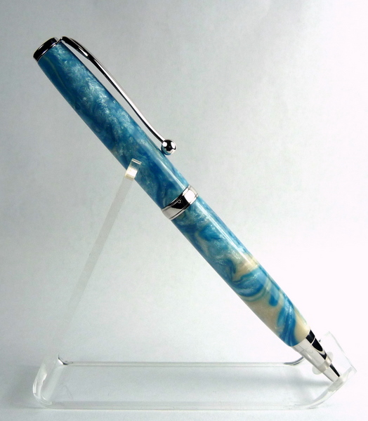 Pen 110 Softgrip in Rhodium in a blank by Jonathan Brooks