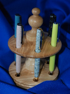 Pen stand with pens