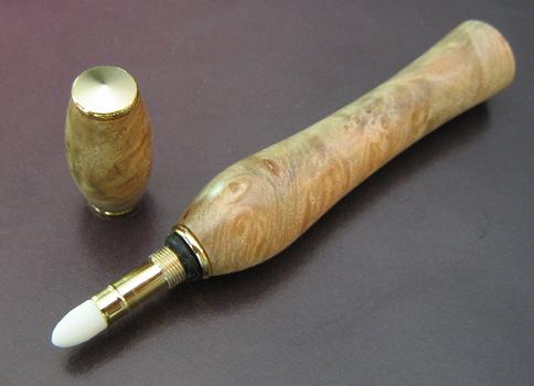 Perfume "pen" with maple burl