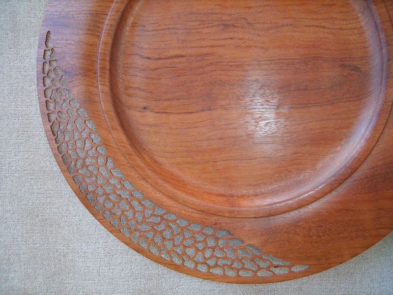 Pierced rim platter