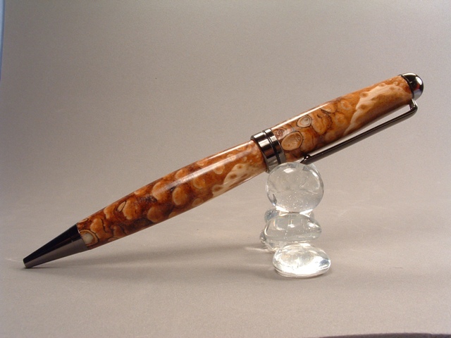 Pine Cone Euro in Gunmetal pen kit