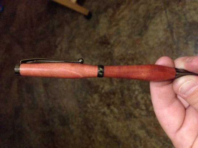 Pink Ivory pen Gunmetal Slimline