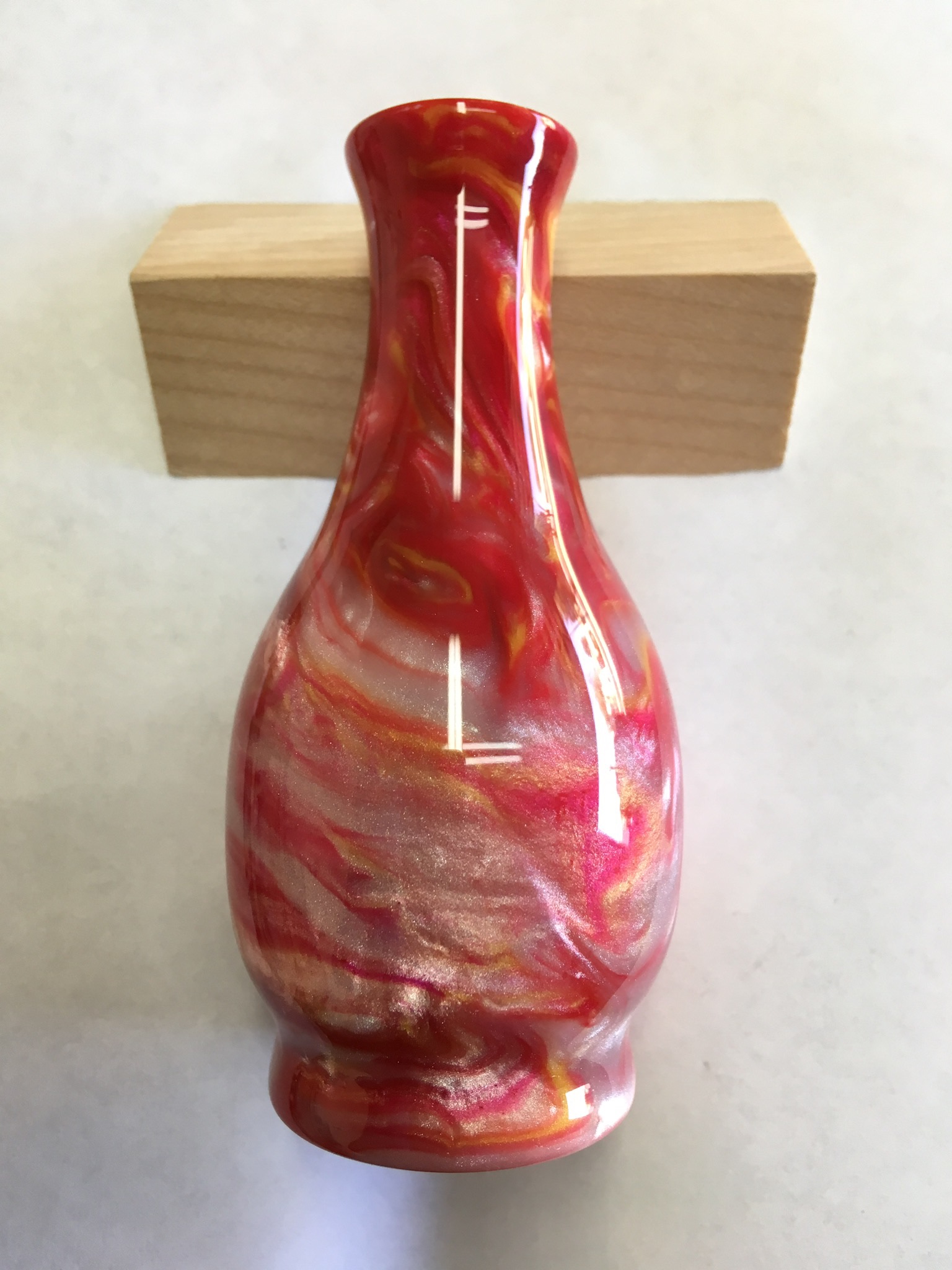 Pink/Pearl White/Yellow Bud Vase