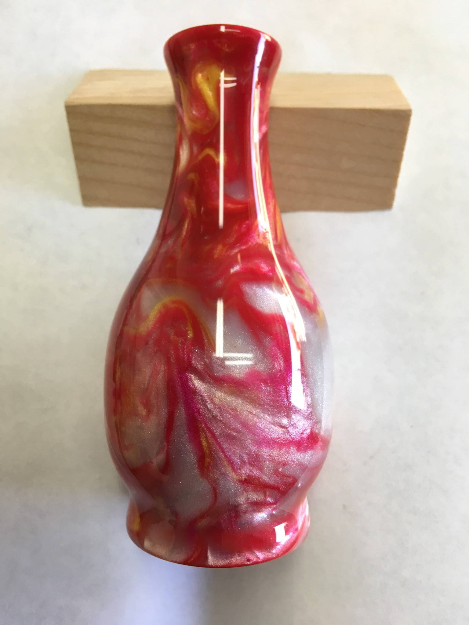 Pink/Pearl White/Yellow Bud Vase