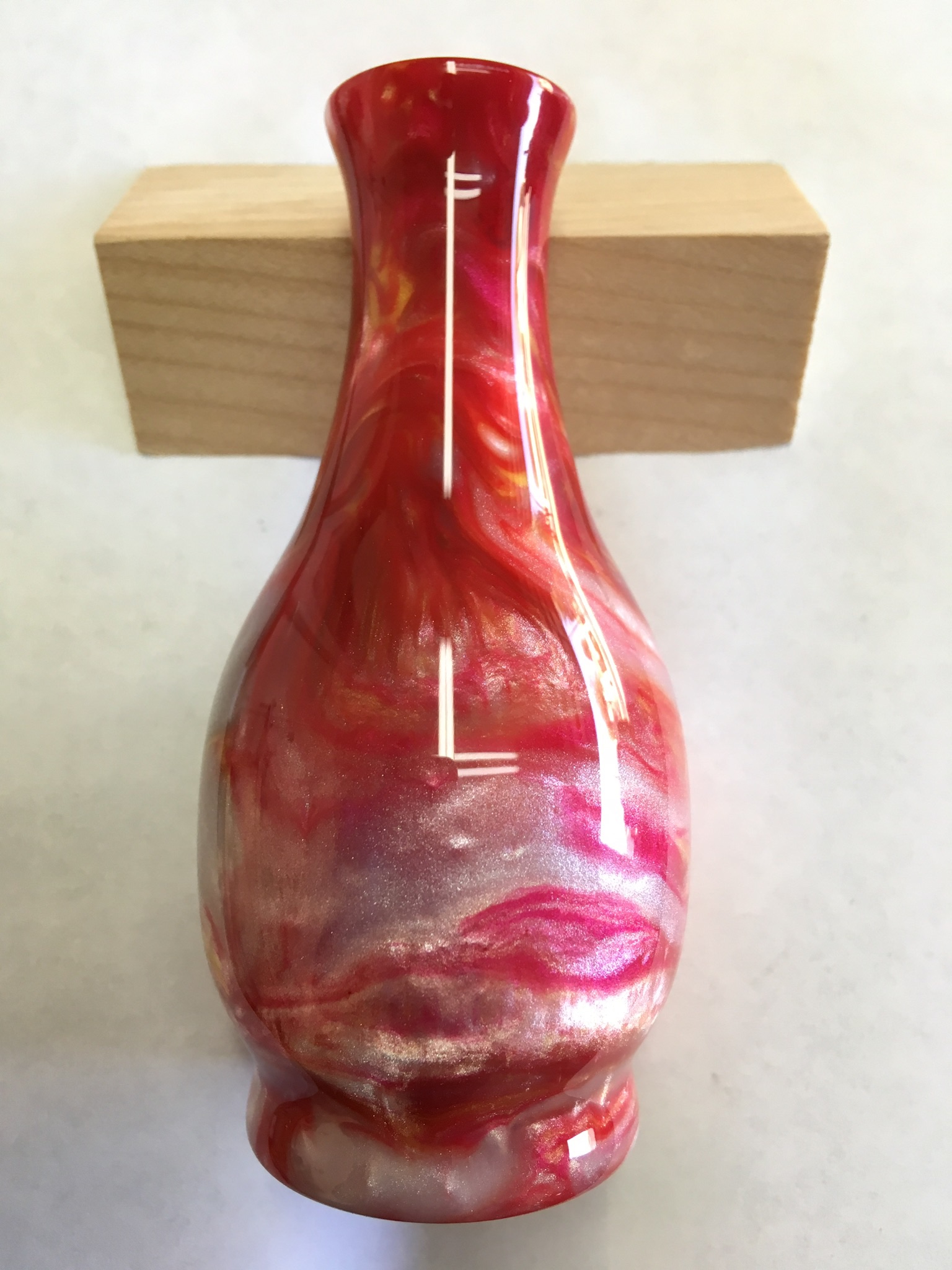 Pink/Pearl White/Yellow Bud Vase