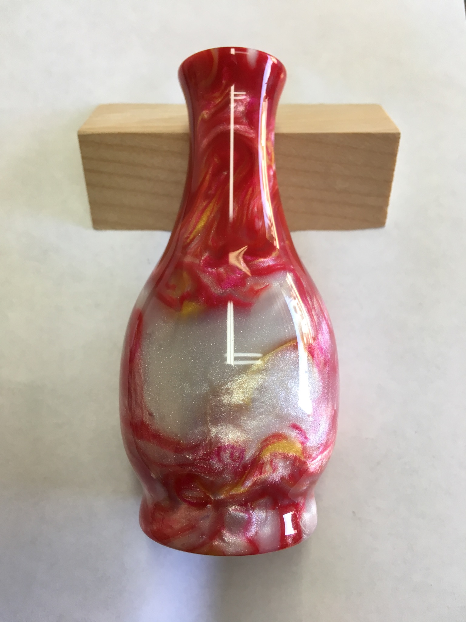 Pink/Pearl White/Yellow Bud Vase