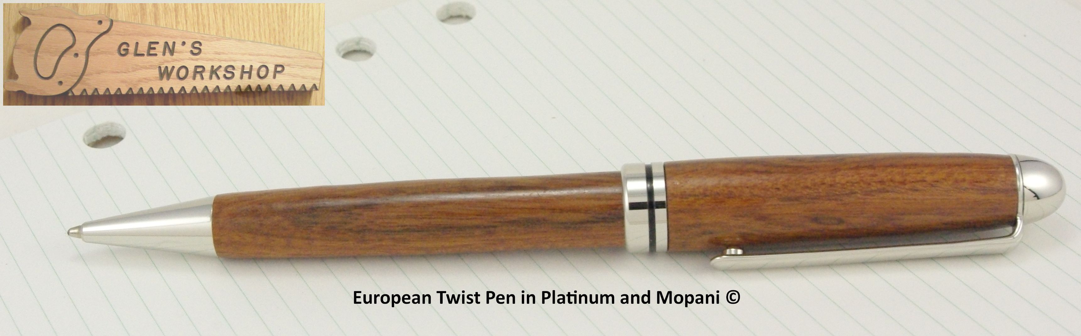 Platinum European with Mopani wood blank