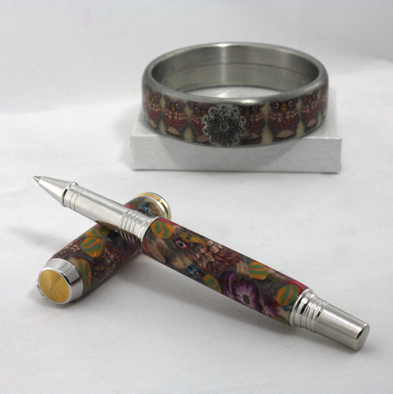 Polymer Clay Bangle and Pen