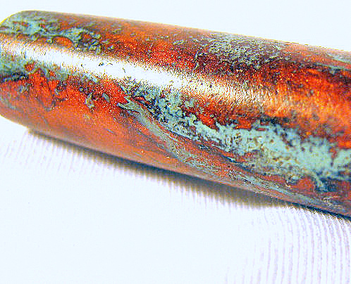 Polymer clay copper verdigris