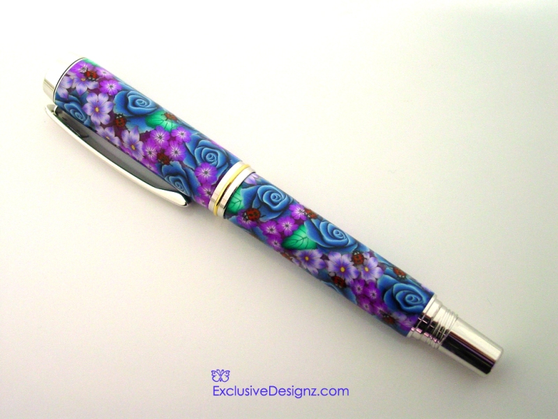 Polymer clay Pen ~ Lady Bug March