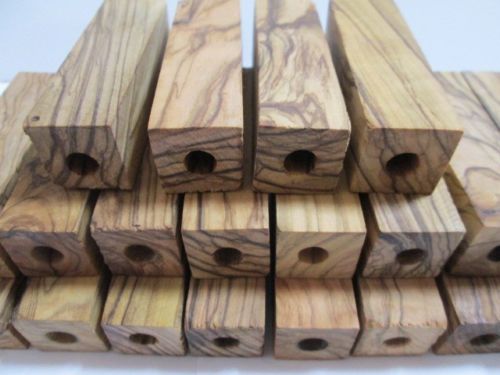 Pre-Drilled 7mm ~ Bethlehem Olive Wood Short Pen Blanks. 2 1/2 X 3/4 X 3/4 inch