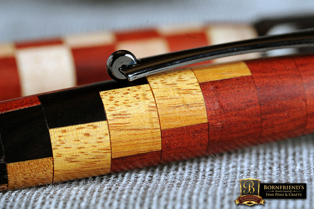 Purple Heart, Osage Orange, and Ebony Segmented Ballpoint