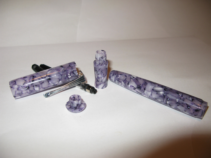Purple Pebble - Pen No 6-disassembled