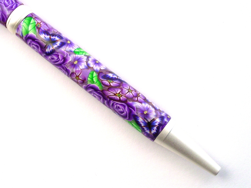 Purple Rose Garden~Polymer Clay