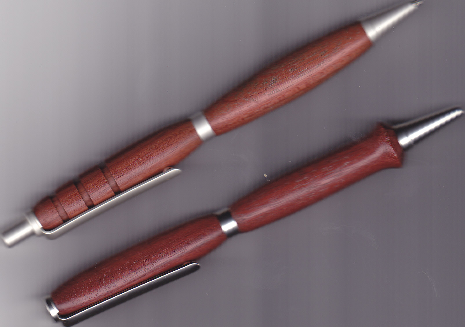 Purpleheart pen and pencil pair