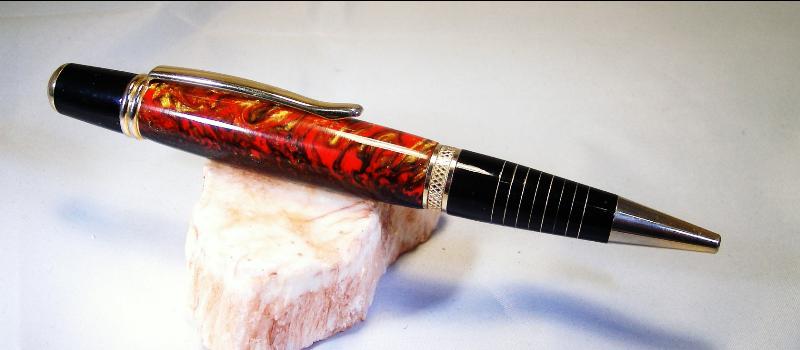 Red/Black/Gold Swirl Sierra Pen