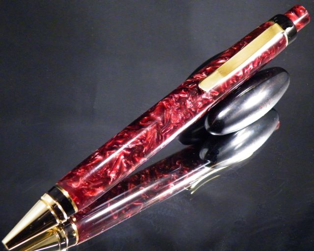 Red Crushed Velvet click cigar pen