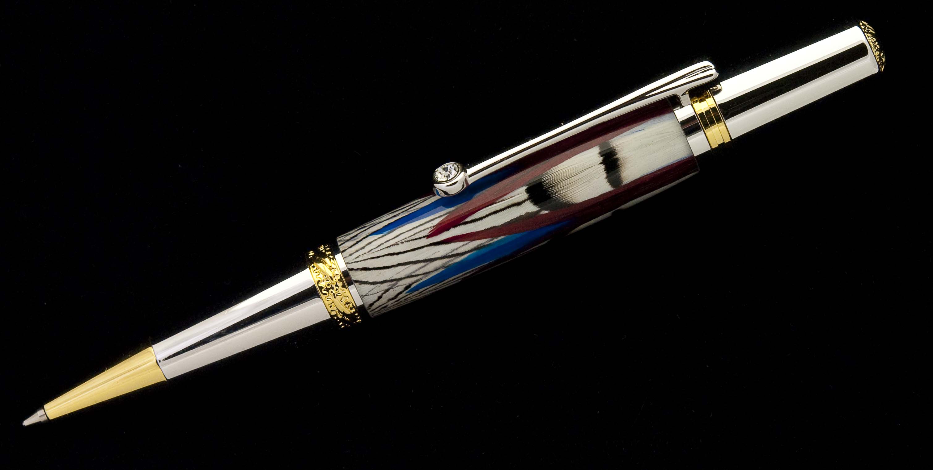 Red, White and Blue Feathers