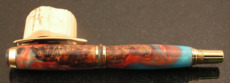 Resincast oak burl on TI Jr. Gent