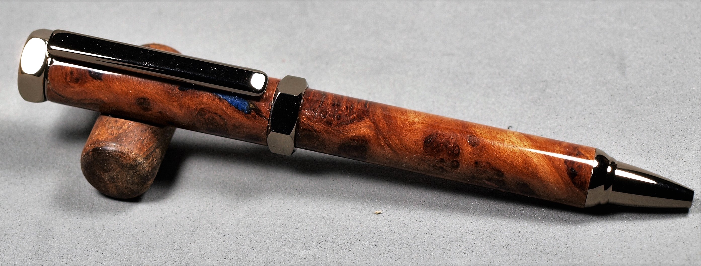 Rhinehart in redwood burl