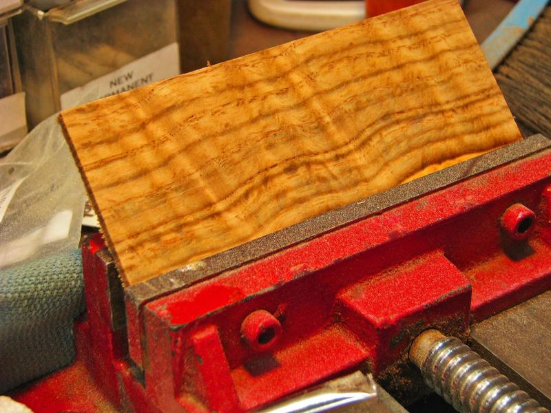 sanded red curly oak