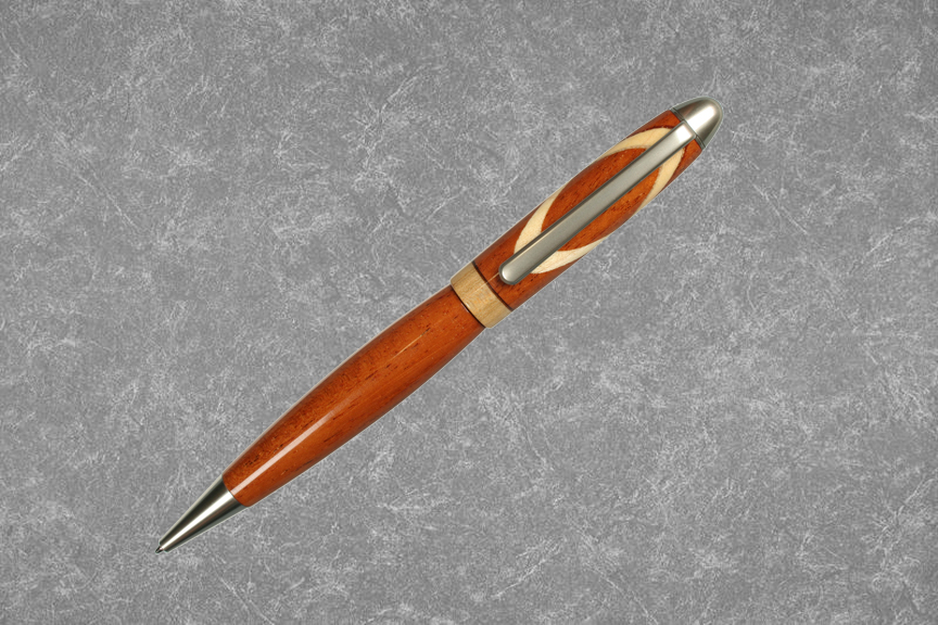 Satin Nickle European in Mahogany