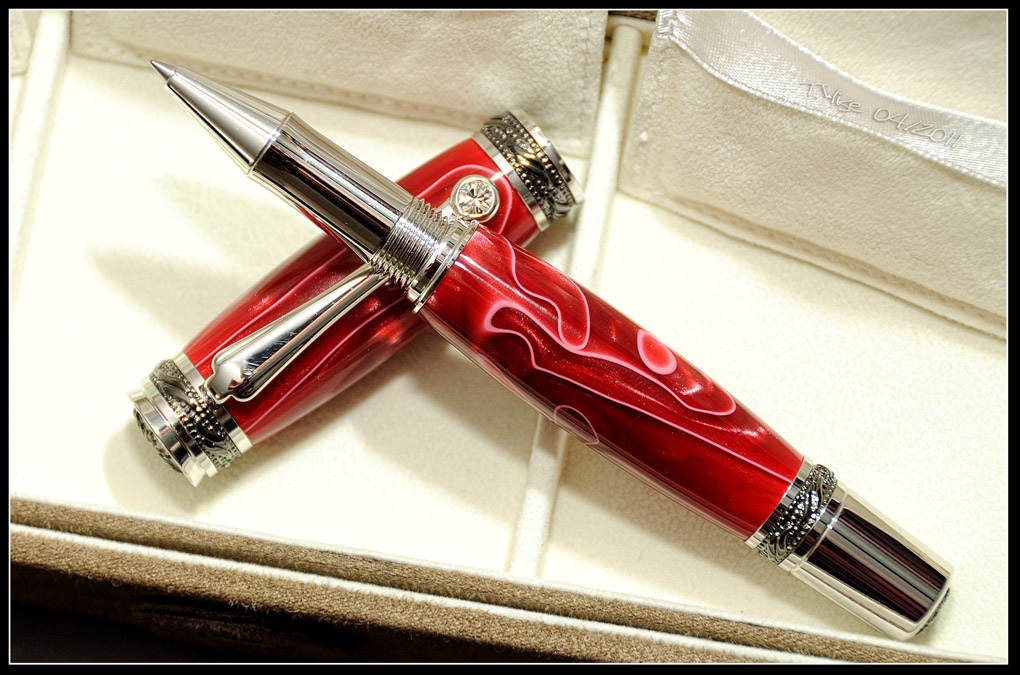 Scarlet Rose Lucite