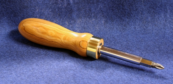 Screwdriver with Olivewood handle