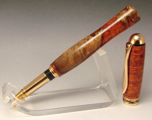 Sedona Closed end Ti Gold Amboyna Burl