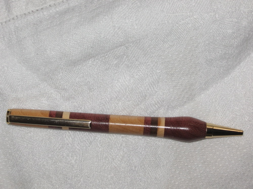 Semented Purpleheart, Cocobola, and Maple with no band