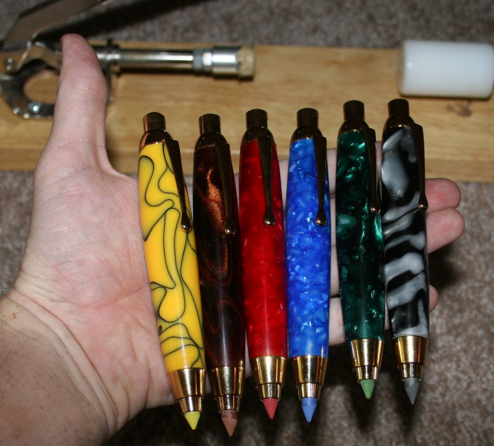 Set of artist pencils.