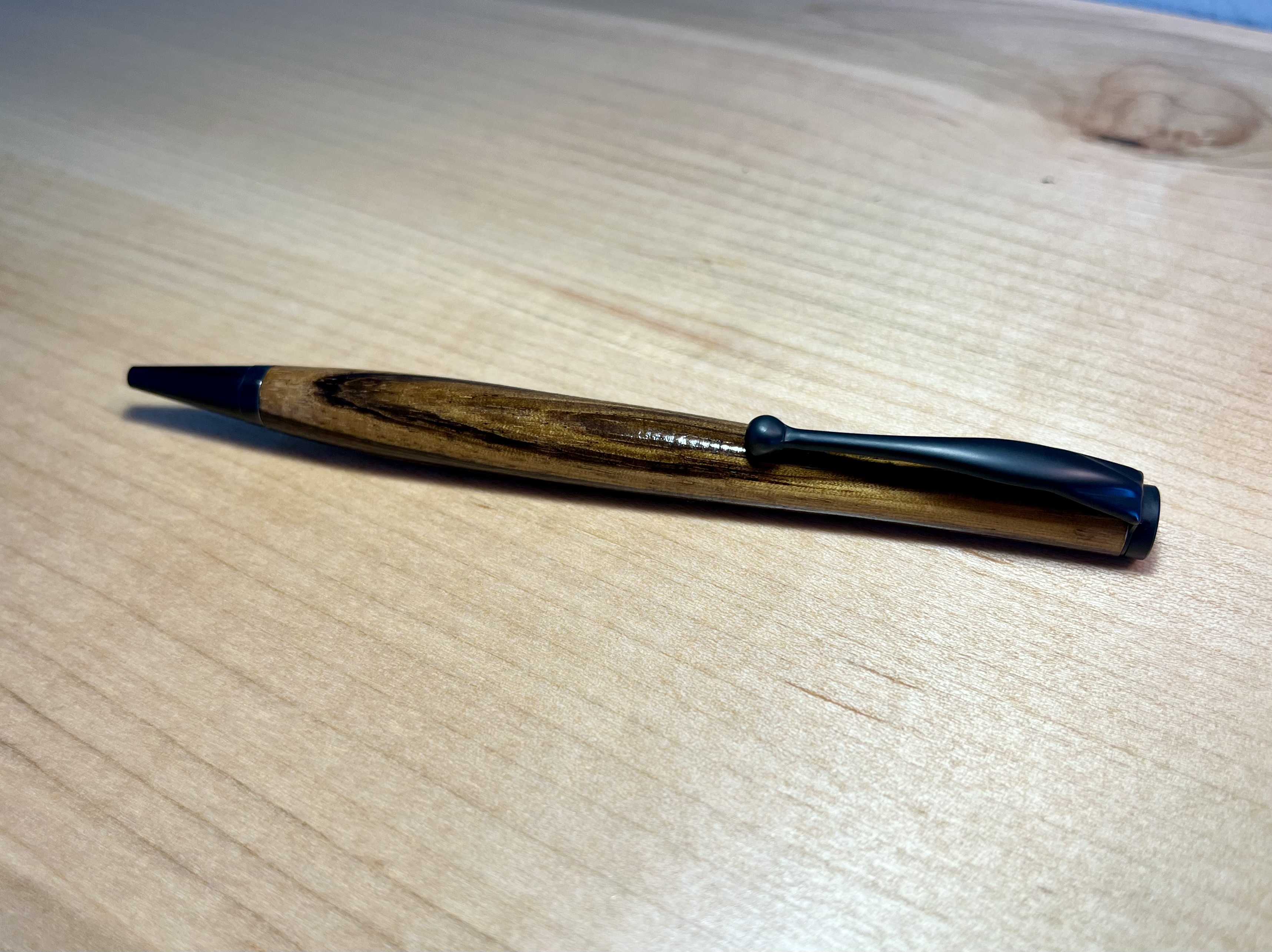 Single Barrel Zebra Wood Slimline