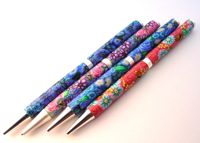 Slimeline Floral Pens