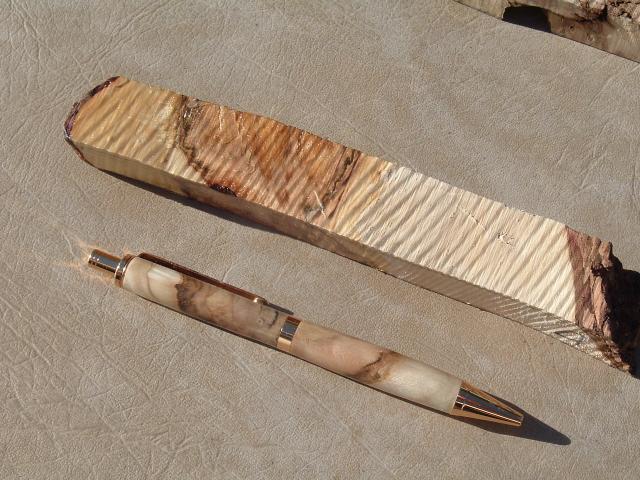 Spalted Maple w/ Uncut Blank