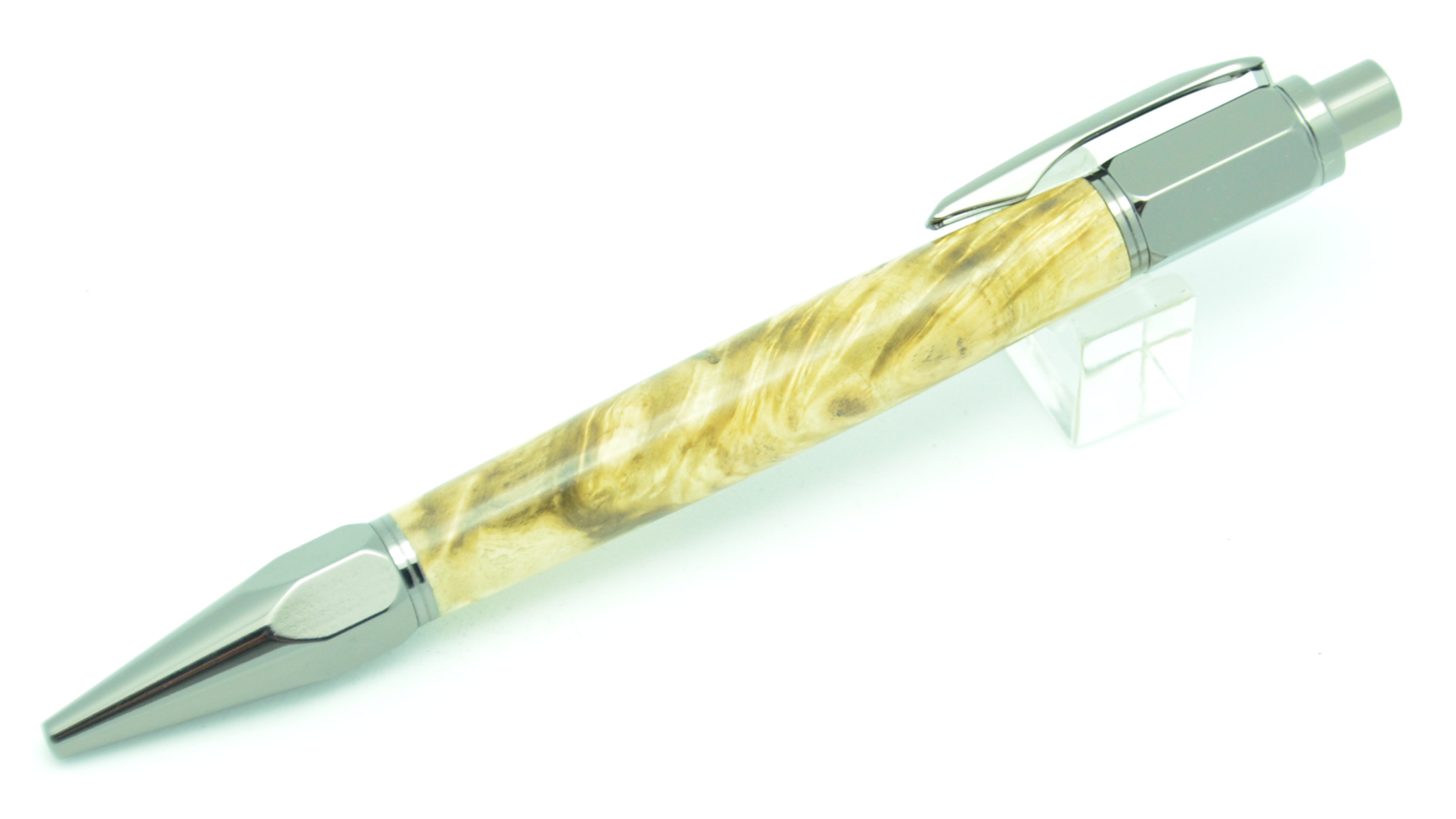 Stabilized Buckeye Burl Vertex Click Pen