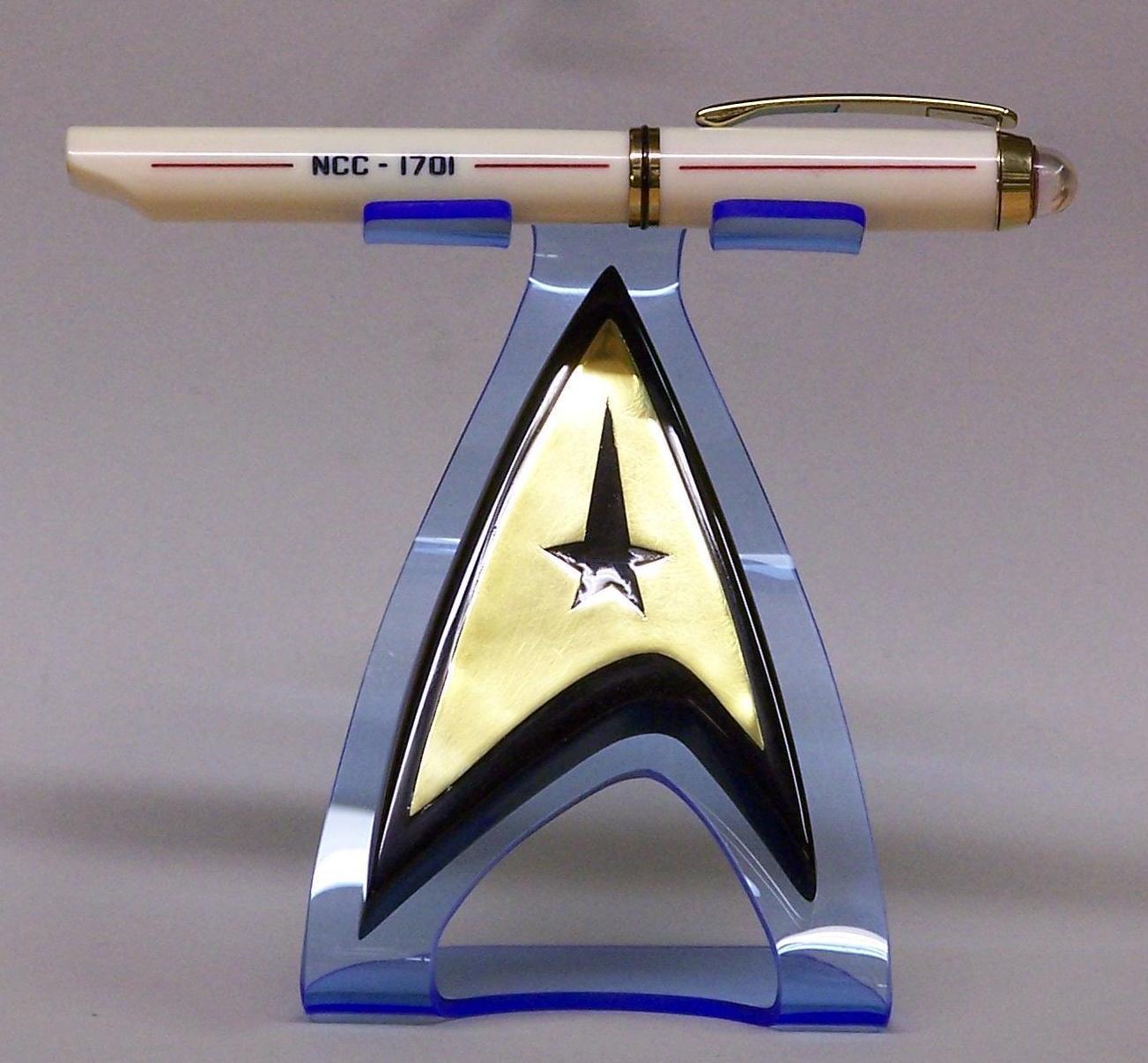 Star Trek themed pen and stand