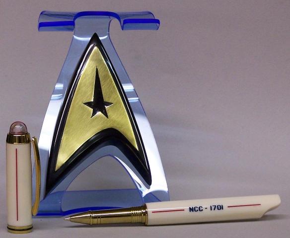 Star Trek themed pen and stand