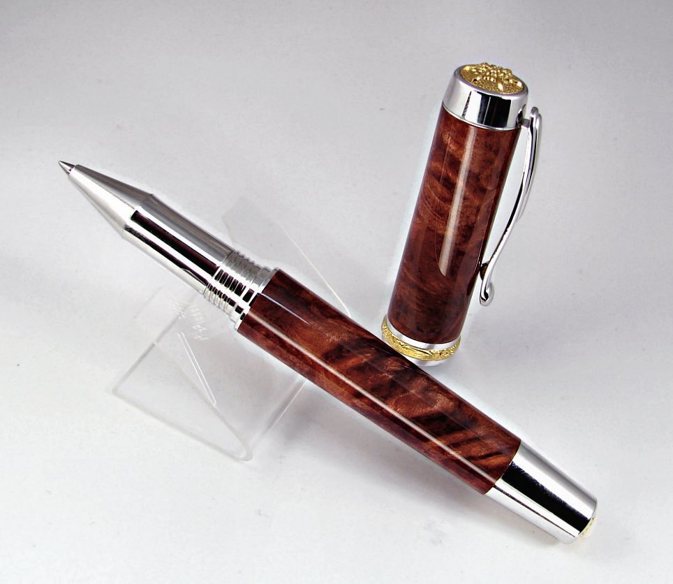 Statesman Rollerball with Redwood Burl - Lg