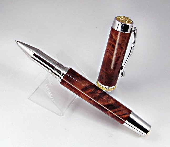 Statesman Rollerball with Redwood Burl - med