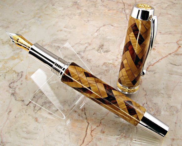 Statesman with BOW Cocobolo 360 Herringbone - open