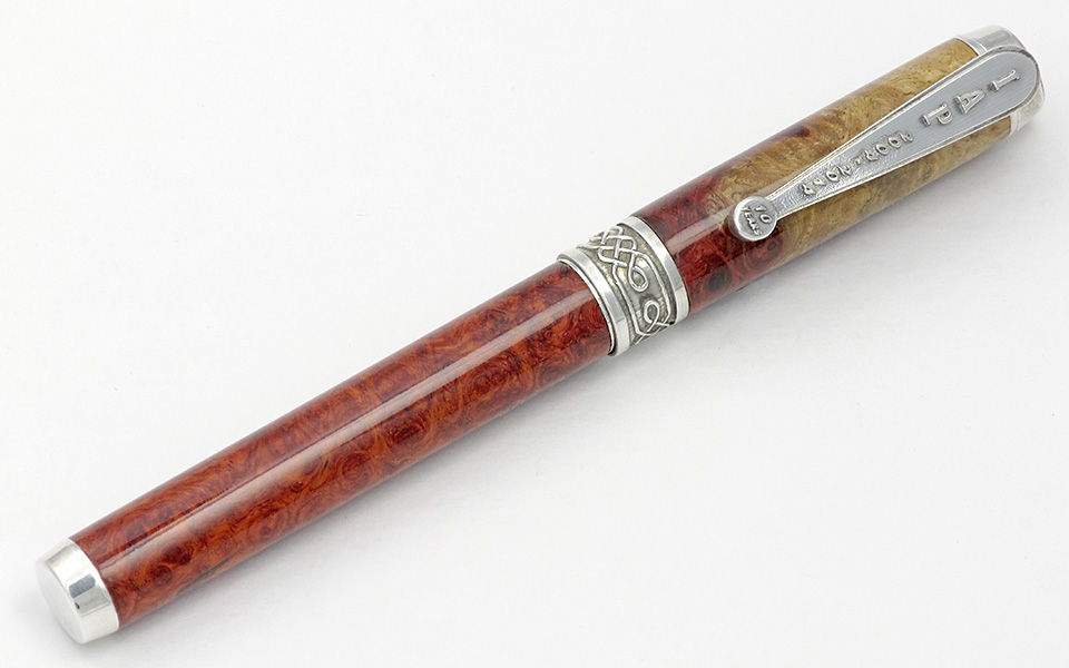 Sterling Silver Hardware and Two-Tone Ambonya Burl