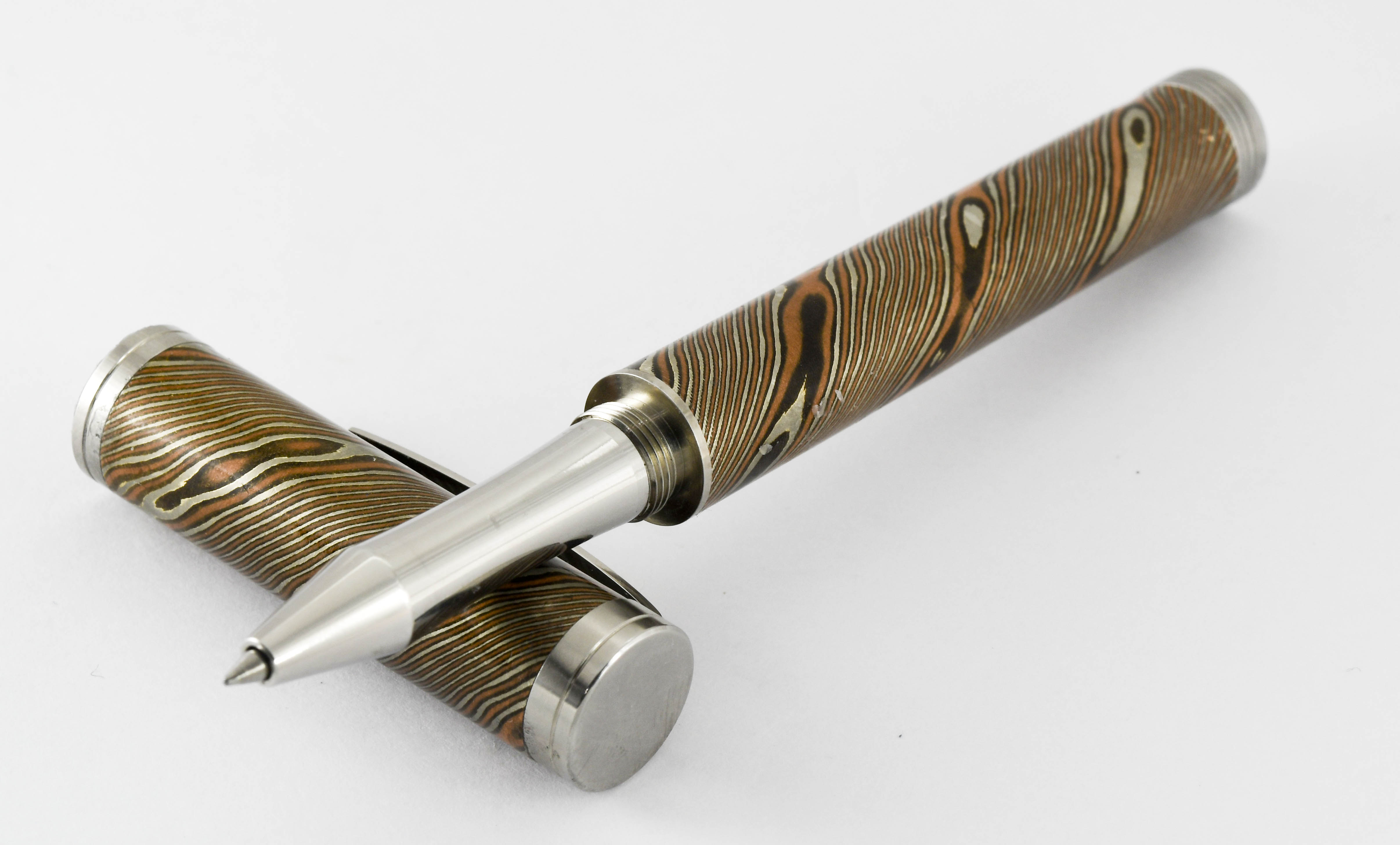 Triple Twist Mokume Gane  Rollerball