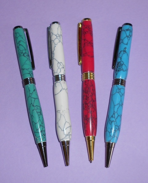 TURQUOISE STONE Streamline Pens