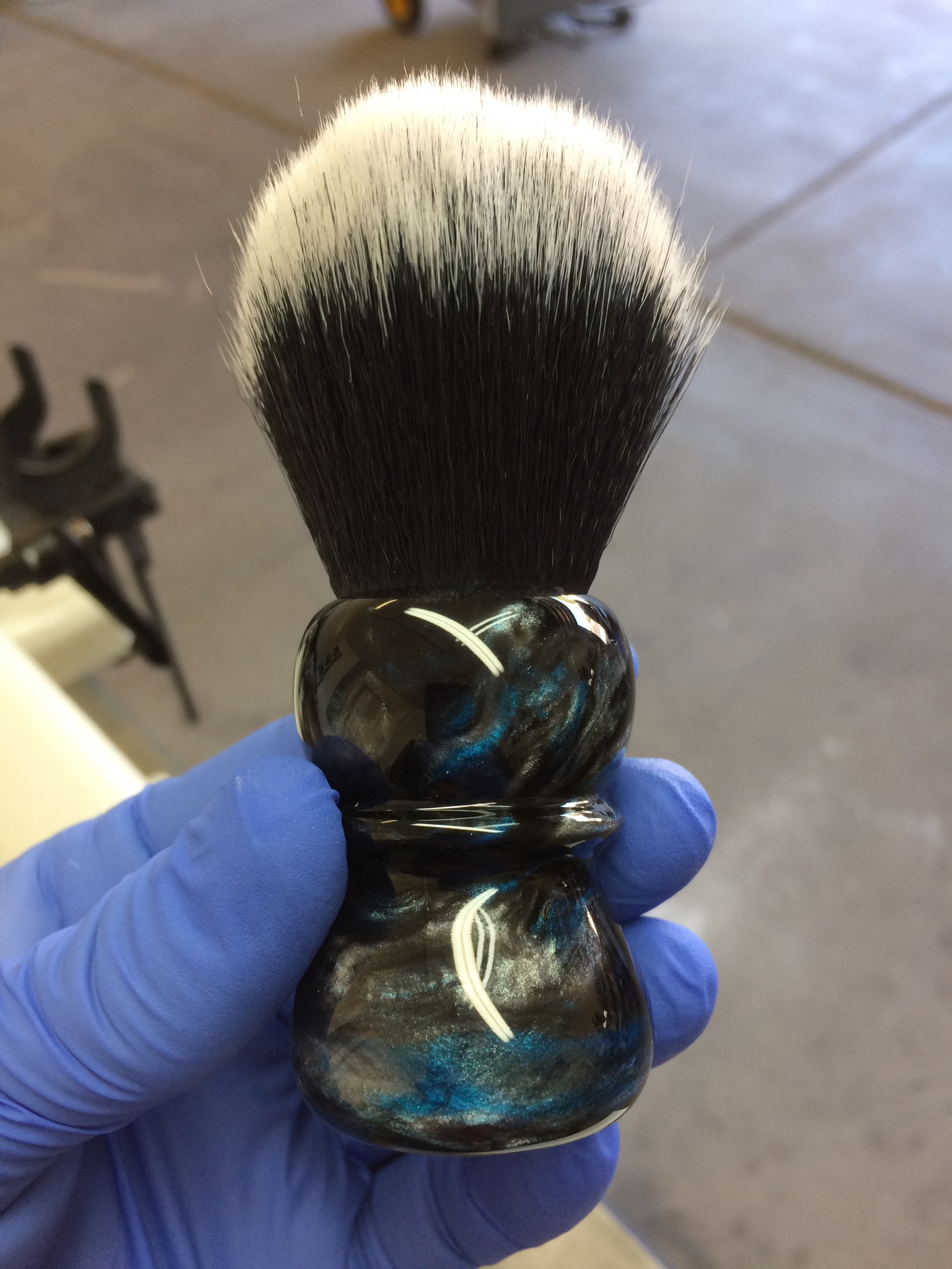 Tuxedo shaving brush